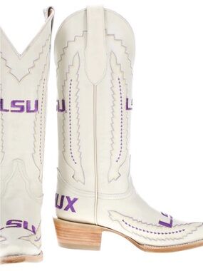 LSU Vacari embroidered cowboy boots